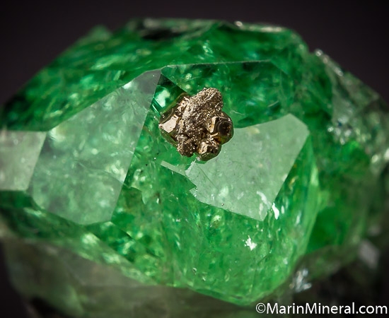 Tsavorite with Diopside, Pyrite from Merelani Hills, Arusha, Tanzania [db_pics/pics/J310c.jpg]