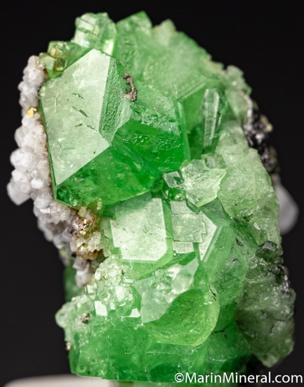 Tsavorite, Laumontite, Graphite from Merelani HIlls, Arusha, Tanzania [db_pics/pics/K714c.jpg]