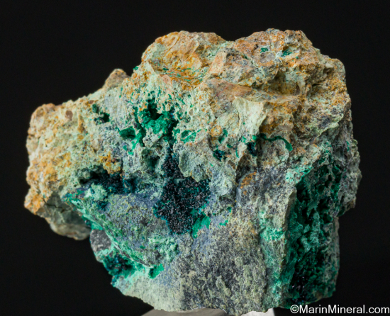 Clinoclase with Cornubite from Majuba Hill Mine, Pershing Co., Nevada, USA [db_pics/pics/LL665b.jpg]