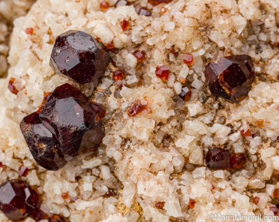 Spessartine, Quartz on Albite, Microcline from Newberry Mountains, Clark Co., Nevada, USA [db_pics/pics/ST541c.jpg]