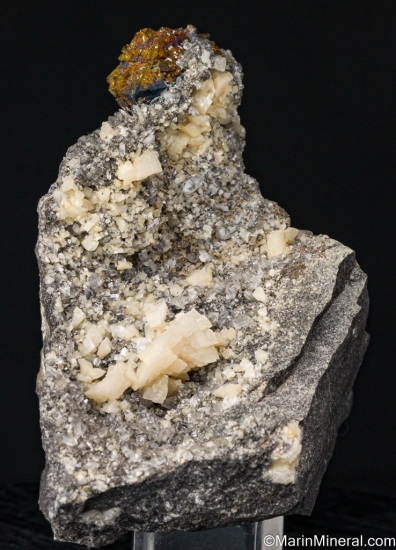 Chalcopyrite, Dolomite, Quartz from Peacock Pocket, Abbeytown Quarry, Co. Sligo, Ireland [db_pics/pics/SV551b.jpg]
