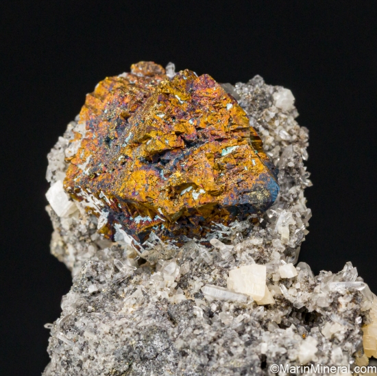 Chalcopyrite, Dolomite, Quartz from Peacock Pocket, Abbeytown Quarry, Co. Sligo, Ireland [db_pics/pics/SV551c.jpg]
