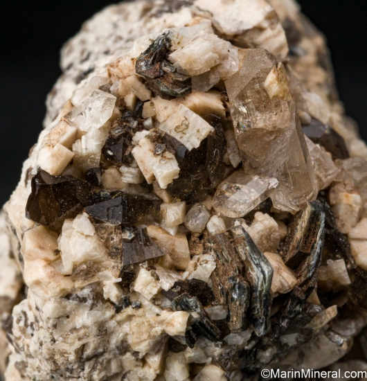 Topaz, Smokey Quartz, Feldspar from Diamond Rocks, Mourne Mountains, Co. Down, Ireland [db_pics/pics/SV568c.jpg]