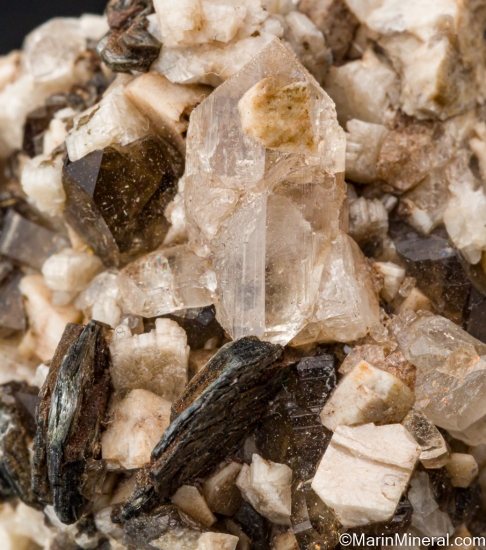 Topaz, Smokey Quartz, Feldspar from Diamond Rocks, Mourne Mountains, Co. Down, Ireland [db_pics/pics/SV568d.jpg]