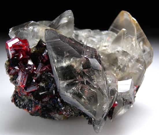 Calcite with Realgar from Shimen Mine, Hunan Prov., China [db_pics/pics/a185a.jpg]