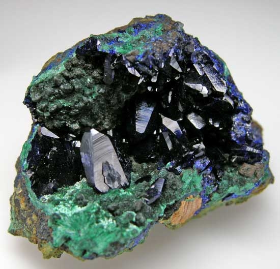 Azurite on Malachite from Liufengshan Copper Mine, Anhui Prov., China [db_pics/pics/a395a.jpg]