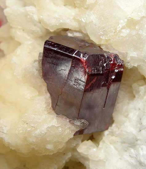 Cinnabar on Dolomite with Quartz from Tongren, Guizhou Prov., China [db_pics/pics/a454c.jpg]