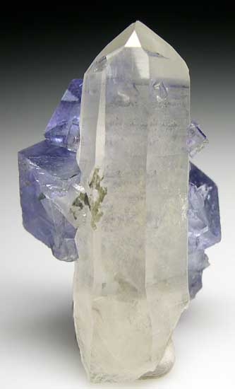 Fluorite on Quartz from Yaogangxian Mine, Hunan, China [db_pics/pics/a505b.jpg]
