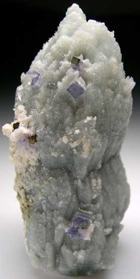 Fluorite, Pyrite on Green Quartz from Shangbao Mine, Hunan Prov., China [db_pics/pics/a618a.jpg]
