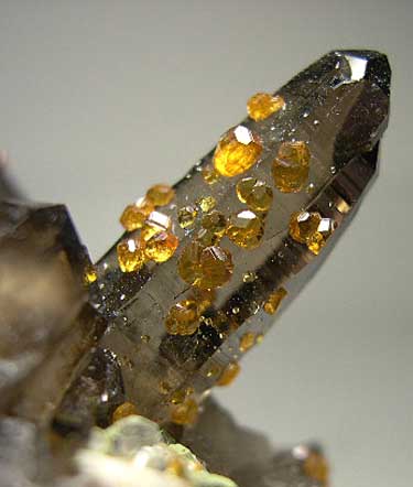 Spessartine on Quartz from Tongbei, Fujian Prov., China [db_pics/pics/a877c.jpg]
