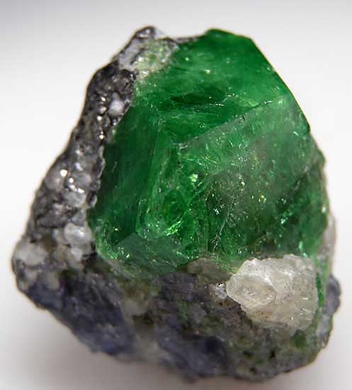 Tsavorite with Tanzanite from Merelani Hills, Lelatema Mtns., Arusha Region, Tanzania [db_pics/pics/af404b.jpg]