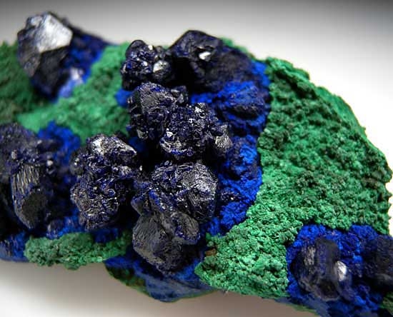 Azurite on Malachite from Bou Bekker Mine, Toussit District, Oujda-Angad Prov., Morocco [db_pics/pics/af432b.jpg]