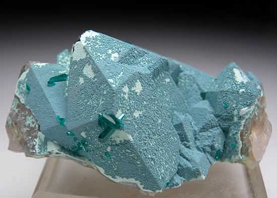 Plancheite over Quartz with Dioptase from Kaokaveld, Namibia [db_pics/pics/af479a.jpg]