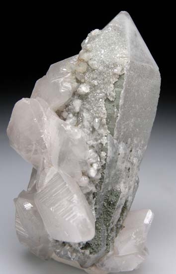 Calcite on Quartz from Piedras Verdes Mine, Urique, Chihuahua, Mexico [db_pics/pics/d125b.jpg]