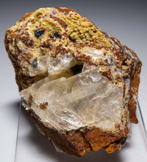 Scorodite with Selenite from Mina Oujela, Mapimi, Durango, Mexico [db_pics/pics/fm393a.jpg]