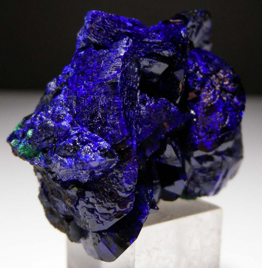 Azurite with Malachite from Watercourse Pocket, Milpillas Mine, Cuitaca, Sonora, Mexico [db_pics/pics/fm449b.jpg]