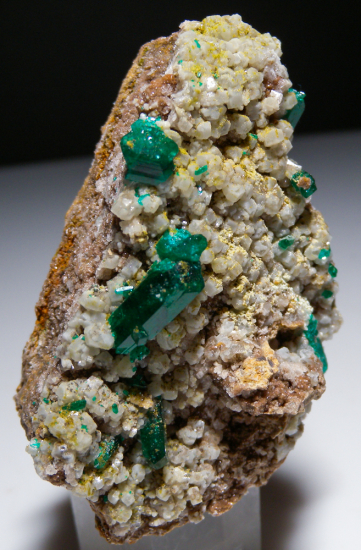 Willemite and Dioptase from Gotala, near Mindouli, Pool Dept., Rep. of Congo [db_pics/pics/fm510b.jpg]
