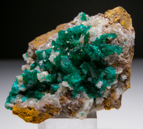 Willemite and Dioptase from Gotala, near Mindouli, Pool Dept., Rep. of Congo [db_pics/pics/fm516a.jpg]