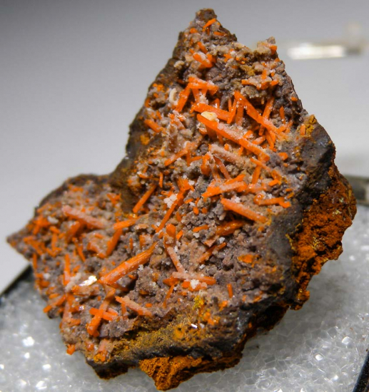 Dundasite with Crocoite from Adelaide Mine, Dundas, Tasmania, Australia [db_pics/pics/fm590c.jpg]