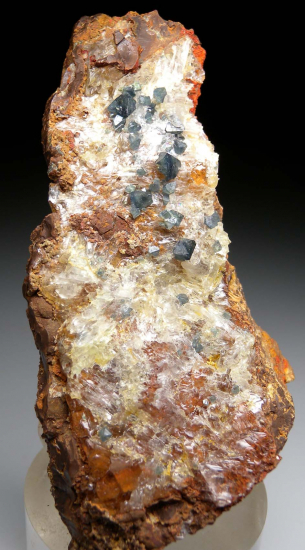 Scorodite on Selenite from Mina Oujela, Mapimi, Durango, Mexico [db_pics/pics/fm959a.jpg]