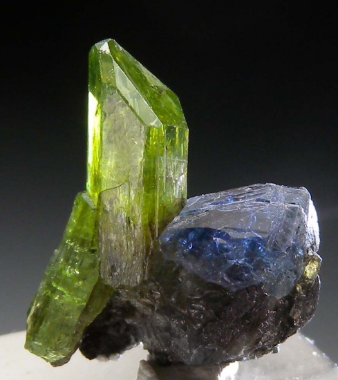 Diopside with Tanzanite, Graphite from Merelani Hills, Arusha, Tanzania [db_pics/pics/lp707e.jpg]