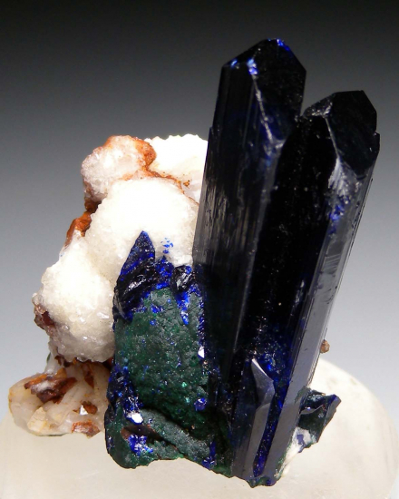 Azurite with Smithsonite from Touissit Mine, Oujda, Morocco [db_pics/pics/p106a.jpg]