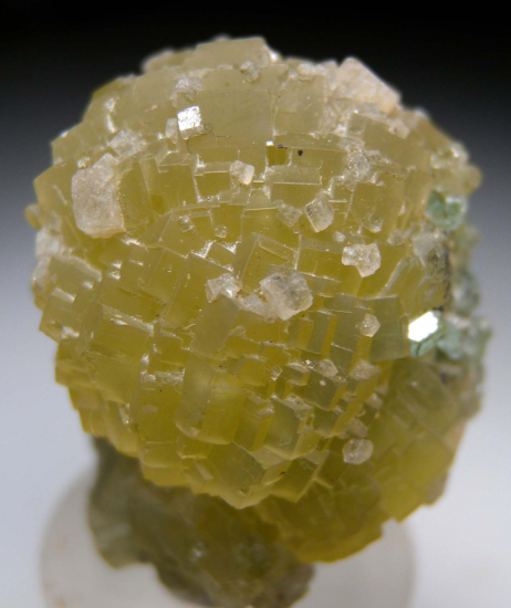 Tsavorite, Calcite on Prehnite from Merelani Hills, Arusha, Tanzania [db_pics/pics/p310b.jpg]