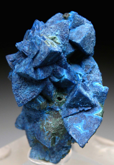 Shattuckite after Dioptase after Calcite from Tantara Mine, Katanga, DR Congo [db_pics/pics/p341b.jpg]