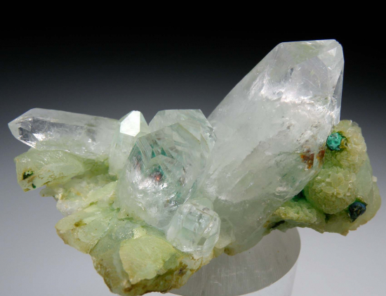 Quartz, Prehnite, Chrysocolla, Copper(?) from Meigu, Sichuan, China [db_pics/pics/p488a.jpg]
