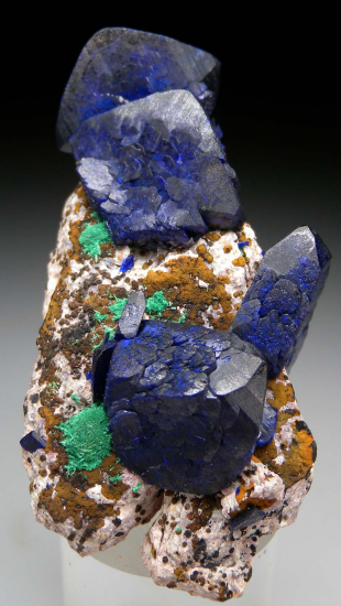 Azurite with Malachite from Milpillas Mine, Cuitaca, Sonora, Mexico [db_pics/pics/p553a.jpg]