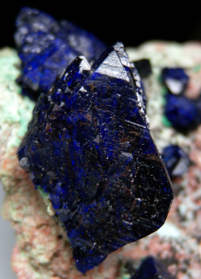 Azurite with Malachite from Milpillas Mine, Cuitaca, Sonora, Mexico [db_pics/pics/p564d.jpg]
