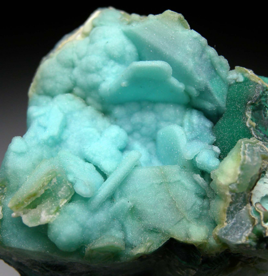 Chrysocolla ps. Malachite ps. Azurite from Inspiration Mine, Miami, Pinal Co., Arizona, USA [db_pics/pics/p630b.jpg]