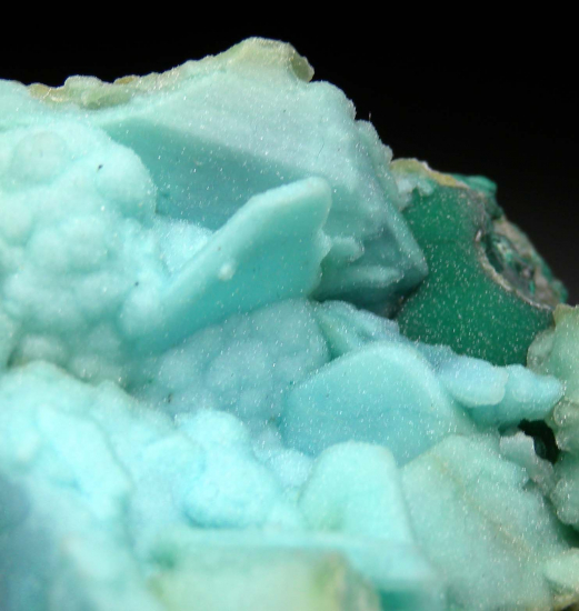 Chrysocolla ps. Malachite ps. Azurite from Inspiration Mine, Miami, Pinal Co., Arizona, USA [db_pics/pics/p630d.jpg]