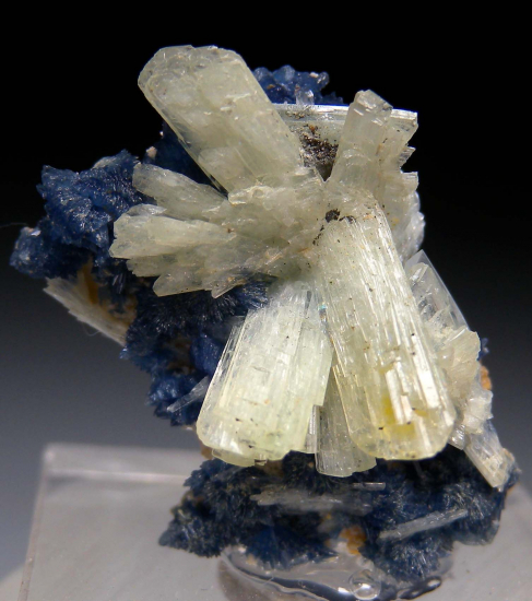Paravauxite on Vauxite from Siglo XX Mine, Llallagua, Potosi Dept., Bolivia [db_pics/pics/p729a.jpg]