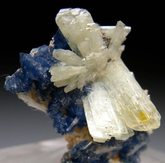 Paravauxite on Vauxite from Siglo XX Mine, Llallagua, Potosi Dept., Bolivia [db_pics/pics/p729c.jpg]