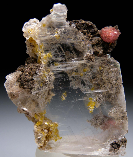 Shigaite in Selenite, Rhodochrosite from N'Chwanning Mine, Kuruman, South Africa [db_pics/pics/r103a.jpg]