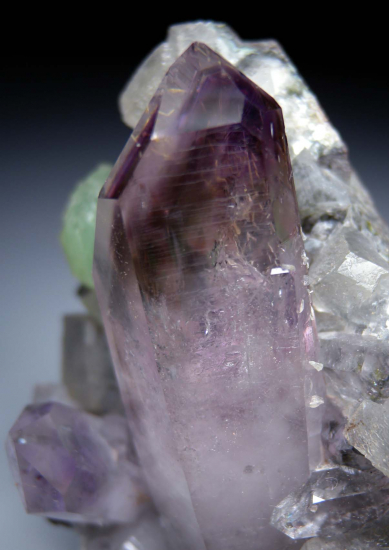 Amethyst with Prehnite, Calcite from Goboboseb Mtns., Erongo Region, Namibia [db_pics/pics/r347d.jpg]