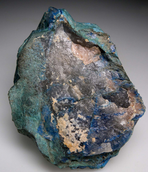 Shattuckite after Quartz from Kaokaveld, Kunene Region, Namibia [db_pics/pics/r377e.jpg]
