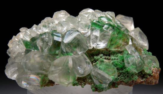 Calcite on Conichalcite from Mina Ojuela, Mapimi, Durango, Mexico [db_pics/pics/r528d.jpg]