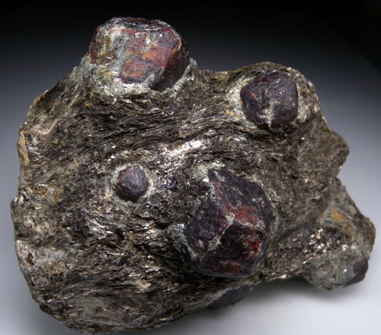 Garnet in Schist from Nepal [db_pics/pics/r671b.jpg]