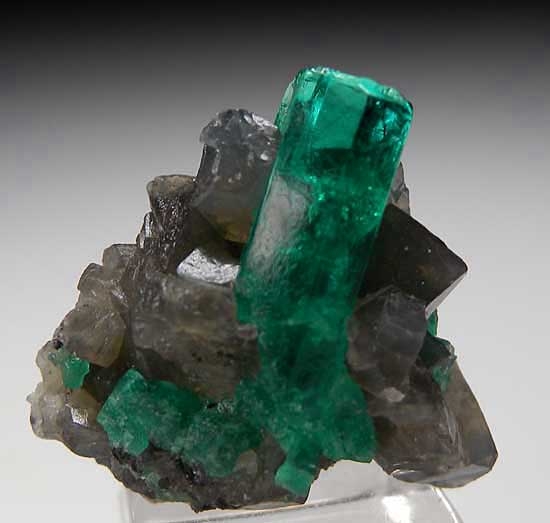 Emerald with Calcite from Muzo Mine, Boyaca Dept., Colombia [db_pics/pics/sa459a.jpg]